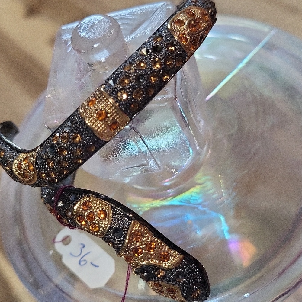 Mystic CT Vintage Rhinestone Embellished Snake Wrap / Arm Bracelet - Picture 6 of 6